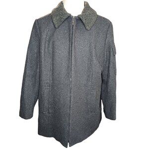 MDP Mario De Pinto Womens Plus Size Gray Wool Coat 50 Inch Bust No Size Tag